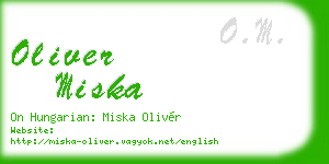 oliver miska business card